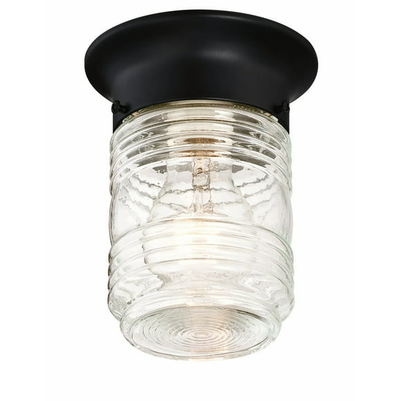 BOSTON HARBOR Black Jelly Jar Porch Light,No HV-66919-BK3L 
